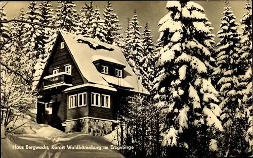 Ak Waldbärenburg Bärenburg Altenberg im Erzgebirge, Haus Bergwacht im Winter