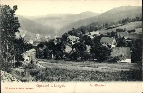 Ak Kipsdorf Altenberg im sächsischen Erzgebirge, Teilansicht