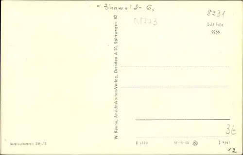 Ak Zinnwald Georgenfeld Altenberg im Erzgebirge, Robert Koch Heim