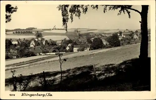 Ak Klingenberg in Sachsen, Durchblick zum Ort