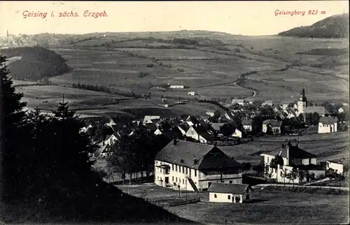 Ak Geising Altenberg Osterzgebirge, Ort mit Umgebung, Geisingberg