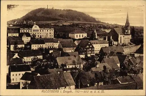 Ak Altenberg im Erzgebirge, Stadtbild mit Kirche