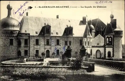 Ak St Germain Beaupre, La Facade du Chateau