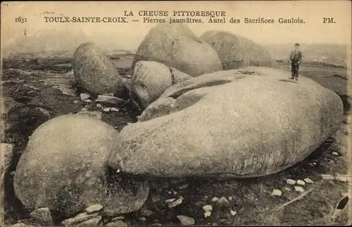 Ak Toulx Sainte Croix Creuse, Pierres Jaumatres, Autel des Sacrifices Gaulois