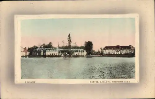 Passepartout Präge Ak Benrath Düsseldorf am Rhein, Königliches Schloss