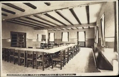 Ak Kassel in Hessen, Jugendherberge, Großer Speisesaal