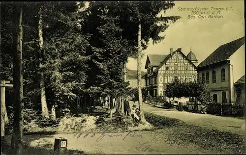 Ak Tenne im Taunus Waldems, Gasthaus, Straßenansicht