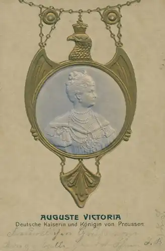 Präge Litho Kaiserin Auguste Viktoria, Portrait
