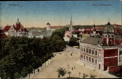 Ak Freiberg in Sachsen, Panorama vom Postplatz