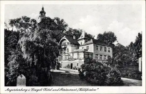 Ak Augustusburg im Erzgebirge, Hotel und Restaurant Waldfrieden