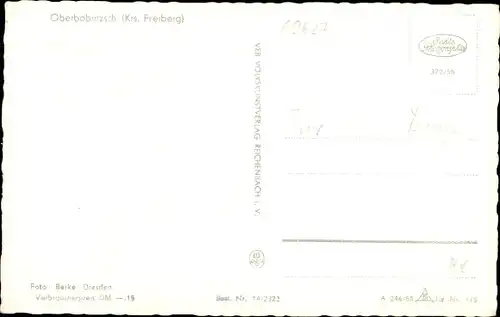 Ak Oberbobritzsch Bobritzsch Hilbersdorf im Erzgebirge, Panorama