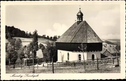 Ak Mauersberg Großrückerswalde im Erzgebirge, Kreuzkapelle