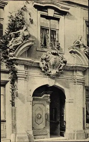 Ak Pirna an der Elbe, Altes Portal in der Lange Straße