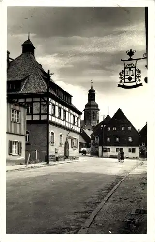 Ak Geising Altenberg Osterzgebirge, Straßenpartie