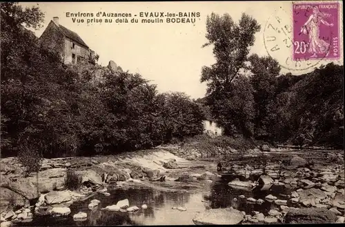 Ak Evaux les Bains Creuse, Vue prise au dela du Moulin Bodeau