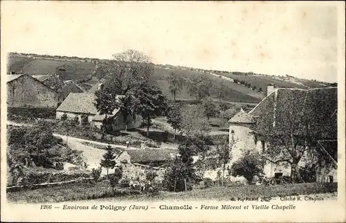 Ak Chamolle Jura, Ferme Milcent et Vieille Chapelle