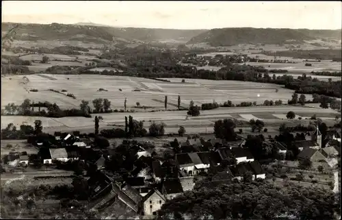 Ak Brery Jura, Vue generale et vallee de la Seille avec Chateau Chalon