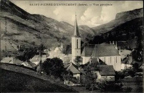 Ak Saint Pierre d'Entremont Isere, Vue generale