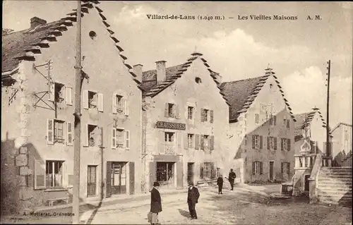 Ak Villard de Lans Isere, Les Vieilles Maisons