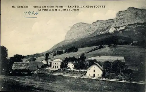 Ak Saint Hilaire du Touvet Isere, Le Petit Som et la Den de Crolles