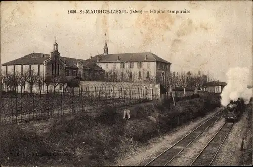 Ak Saint Maurice l'Exil Isere, Hopital temporaire