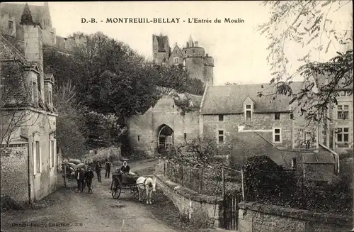 Ak Montreuil Bellay Maine et Loire, L'Entree du Moulin