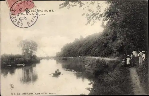 Ak Montreuil sur Maine Maine-et-Loire, Bords de la Mayenne