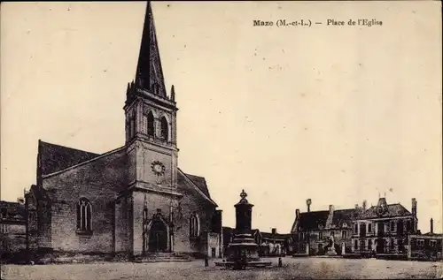 Ak Mazé Maine-et-Loire, Place de l'Eglise