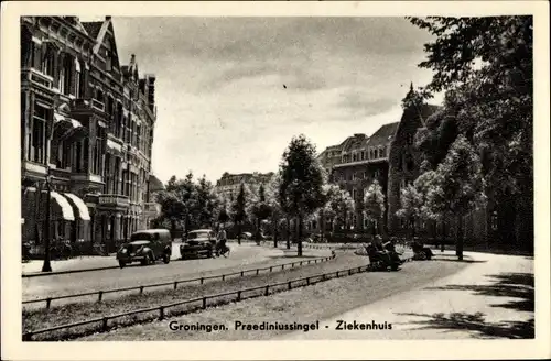 Ak Groningen Niederlande, Ziekenhuis, Praediniussingel