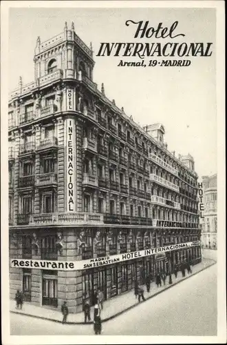 Ak Madrid Spanien, Hotel Internacional