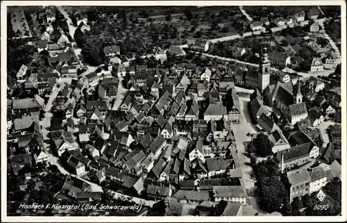 Ak Haslach im Kinzigtal Schwarzwald, Panorama vom Ort