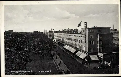 Ak Ludwigshafen am Rhein, Rheinblock