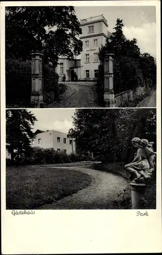 Ak Rheinbreitbach in Rheinland Pfalz, Erholungsheim Haus Elisabeth, Gästehaus, Park