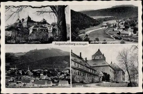 Ak Augustusburg im Erzgebirge, Schlossansichten, Erdmannsdorf