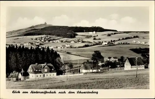 Ak Niederseiffenbach Heidersdorf im Erzgebirge, Panorama, Schwartenberg