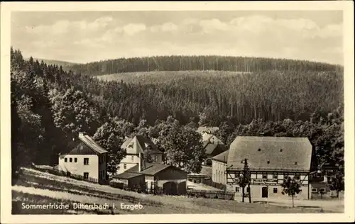 Ak Dittersbach Neuhausen im Erzgebirge, Gasthof, Gesamtansicht