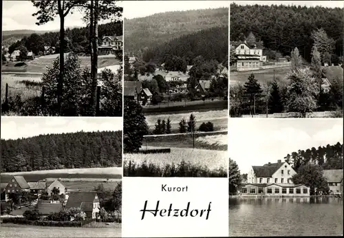 Ak Hetzdorf Halsbrücke in Mittelsachsen, Tharandter Wald, Ferienhäuser
