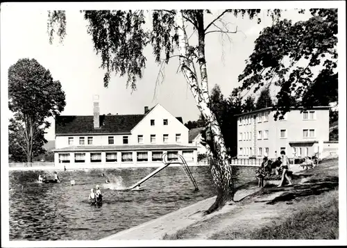 Ak Hetzdorf Halsbrücke in Mittelsachsen, Ferienheim Sumpfmühle des VEB Narva