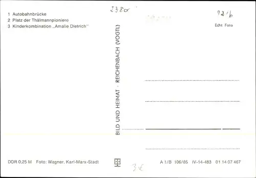 Ak Siebenlehn Großschirma im Kreis Mittelsachsen, Autobahnbrücke, Platz der Thälmannpioniere