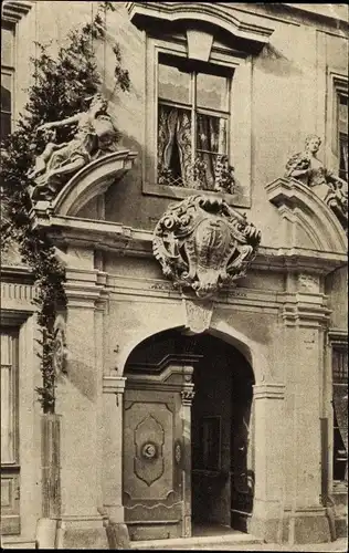 Ak Pirna an der Elbe, Altes Portal in der Lange Straße