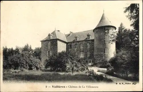 Ak Vallieres Creuse, Chateau de La Villeneuve