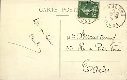 Ak Gueret Creuse, Jardin Public Ferdinand Villards