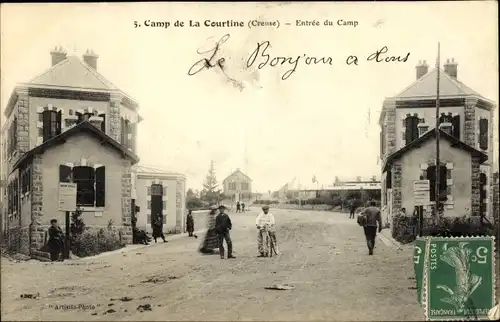 Ak La Courtine Creuse, Entree du Camp