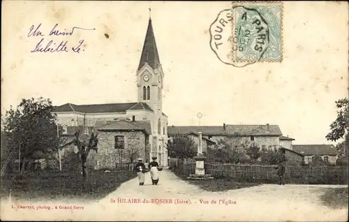 Ak Saint Hilaire de Rosier Isere, Vue de l'Eglise