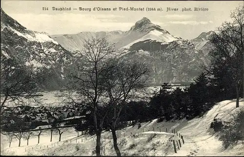 Ak Le Bourg d'Oisans Isère, Hiver, Pied Montet