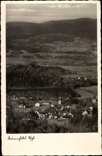 Ak Karpacz Krummhübel Riesengebirge Schlesien, Ausblick vom Berghotel Teichmannbaude, Pfaffenberg