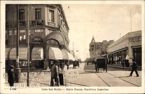 Ak Bahia Blanca Argentinien, Calle San Martin