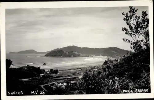 Ak Santos Brasilien, Panorama vom Ort