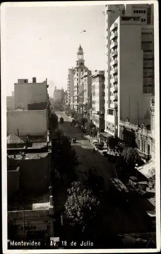 Ak Montevideo Uruguay, Avenida 18 de Julio