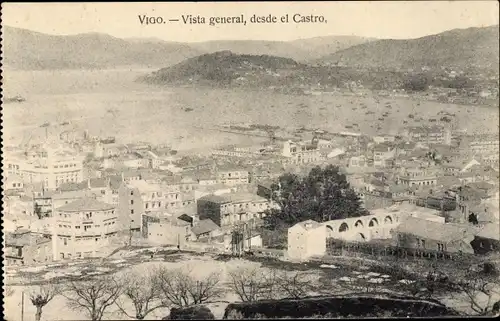 Ak Vigo Galicien Spanien, Vista general, desde el Castro